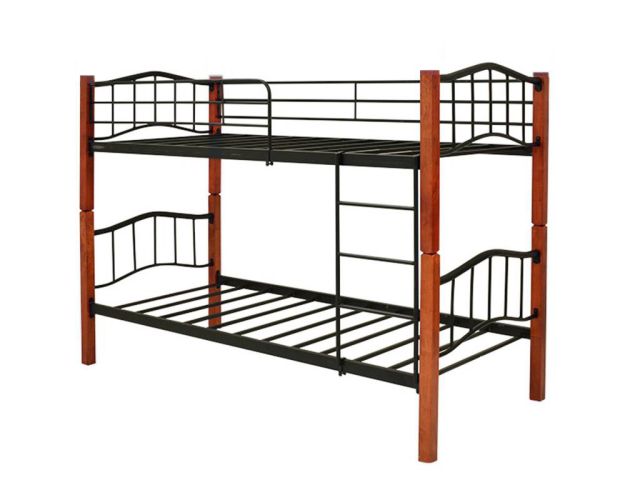 Oferta del Mes: Litera Doble Cama de 90x190 cm de Madera y Metal+ 2  Colchones