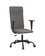 vidaXL silla de oficina de tela gris oscuro