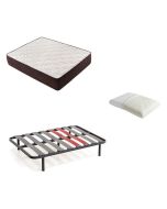 Pack colchon + almohada viscoelastica + somier 150 x 200 descansin