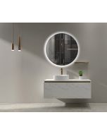 Espejos con luz LED para baño redondo, retroiluminado, luz calida ø 80cm