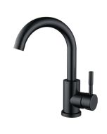 Grifo lavabo caño curvo negro circum coal grifers