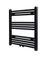 vidaXL radiador toallero de baño recto negro 600 x 764 mm