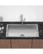 Lonheo fregadero de 1 lavabo 74x44x20cm fregadero bajo encimera de acero in