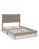 Cama tapizada aroma de 30 cm, 90x190 cm, beige