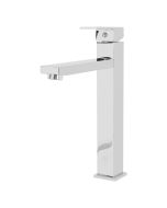 Grifo lavabo cuadrado 195x45x270 mm latón acero inoxidable