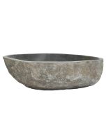 vidaXL lavabo de piedra de río ovalada 45-53 cm