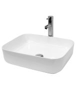 Lavabo de mesa de cerámica 505x395x135 mm blanco ecd germany