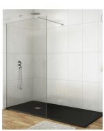 Mampara panel de ducha fijo walk in transparente 8mm antical 110x200 cm