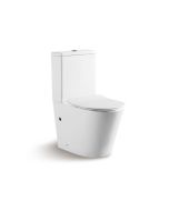 Pack inodoro completo compact redondo rimles blanco con tapa amortiguada uf