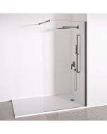 Bellobath - mampara de ducha panel fijo - ancho 108-110 cm - negro