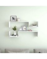 Estantes de pared 2 uds madera contrachapada blanco 100x15x20cm