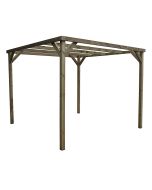 Pérgola autoportante madera de pino tratada 240 cm x 240 cm x 240 cm