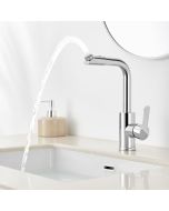 Grifo giratorio para lavabo, mezclador de agua fría y caliente para lavabo,