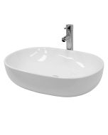 Lavabo de baño lavadero ø 600 x 420 mm blanco ecd germany