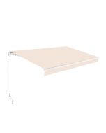 Toldo manual retráctil 4x2,5 crudo poliéster - lona anti uv – aluminio