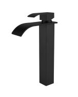 Grifo lavabo caño alto negro princep coal grifers