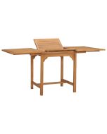 vidaXL mesa de jardín extensible madera teca maciza (110-160)x80x75cm