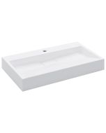 vidaXL lavabo 80x46x11 cm resina mineral/mármol blanco