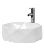 Lavabo sobre encimera, ø 42x13,5 cm blanco ml-design