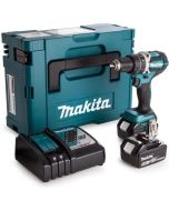 Taladro-destornillador 18v + 2 baterías 5ah + cargador + caja makpac - maki