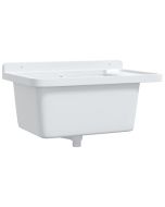 vidaXL fregadero utilitario de pared resina blanco 60x40x28 cm