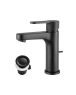 Mezclador de lavabo grifo extraíble para baño mezclador de lavabo negro