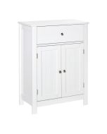 Armario de baño mdf color blanco 60x30x80 cm kleankin, hogar - baño