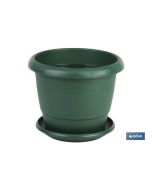 Maceta verde modelo gardenia 30x25+ plato24cm venta unitaria