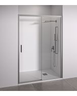 Mampara de ducha corredera 150 a 155x195cm - puerta izquierda -plata brillo