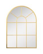 Espejo de pared metal, vidrio color amarillo 50x2x70 cm homcom