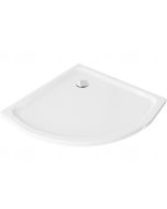 Plato de ducha antideslizante 90x90cm, semicircular blanco