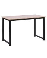 Mesa de ordenador mdf y metal roble 120x60x76 cm