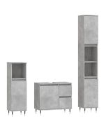 vidaXL set muebles de baño 2 piezas madera contrachapada gris hormigón