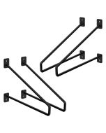 Set de 4x soporte de estante 265 mm negro