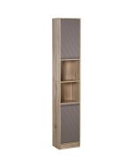 Armario alto de baño melamina de madera y mdf bicolor 30x24x170 cm homcom