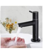 Auralu grifo para lavabo negro - auralum - cuello de cisne - un orificio -