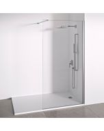 Bellobath - mampara de ducha panel fijo - ancho 108-110 cm - plata