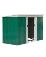 Caseta de jardín acero galvanizado, pp color verde 280x130x172 cm outsunny