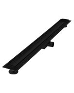 Canal de ducha 90cm 2en1, alicatable, acero inoxidable, negro