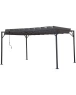 Pérgola bioclimática de tejido  3x4 m - antracita