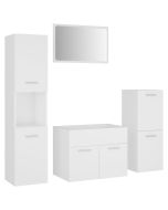 vidaXL conjunto de muebles de baño aglomerado blanco