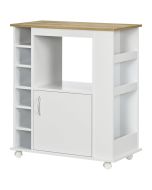 Aparador de cocina melamina de madera color blanco 75x39.5x88 cm homcom