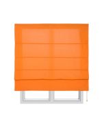 Estor plegable con varillas, estor textil traslúcido naranja, 90 x 175cm