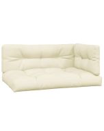 vidaXL cojines para sofá de palets 3 unidades tela crema