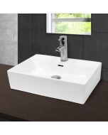 Lavabo sobre encimera 515x360x130 mm blanco ecd germany