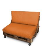 Set de cojines para palets asiento 120x80x20 + respaldo 120x45x25 naranja n