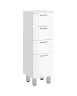 Mueble auxiliar baño melamina de madera blanco 30x30x93 cm