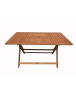 Mesa plegable en madera exótica "hong kong" - maple -  135 x 80 cm - marrón