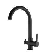 Valaz grifo de cocina osmosis 3 vías redondo negro mate amazonas