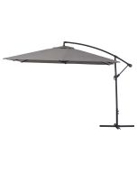 Parasol lateral de jardín aluminio "ilios 3" – cuadrado – 3 x 3 m  - gris